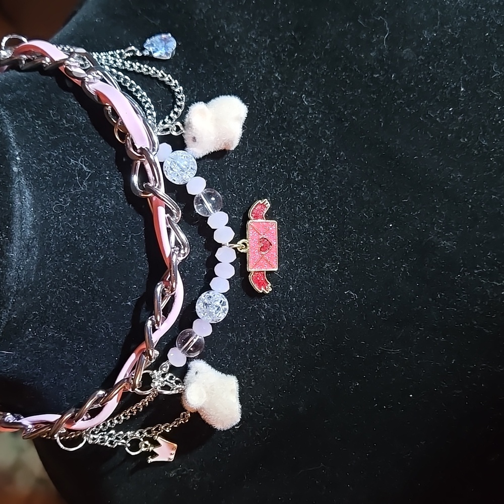 2 Pink Piggies In Love Choker